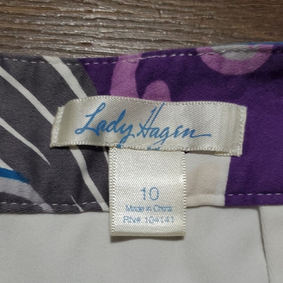 Lady Hagen Purple and Blue Patterned Skort - Picture 2 of 8